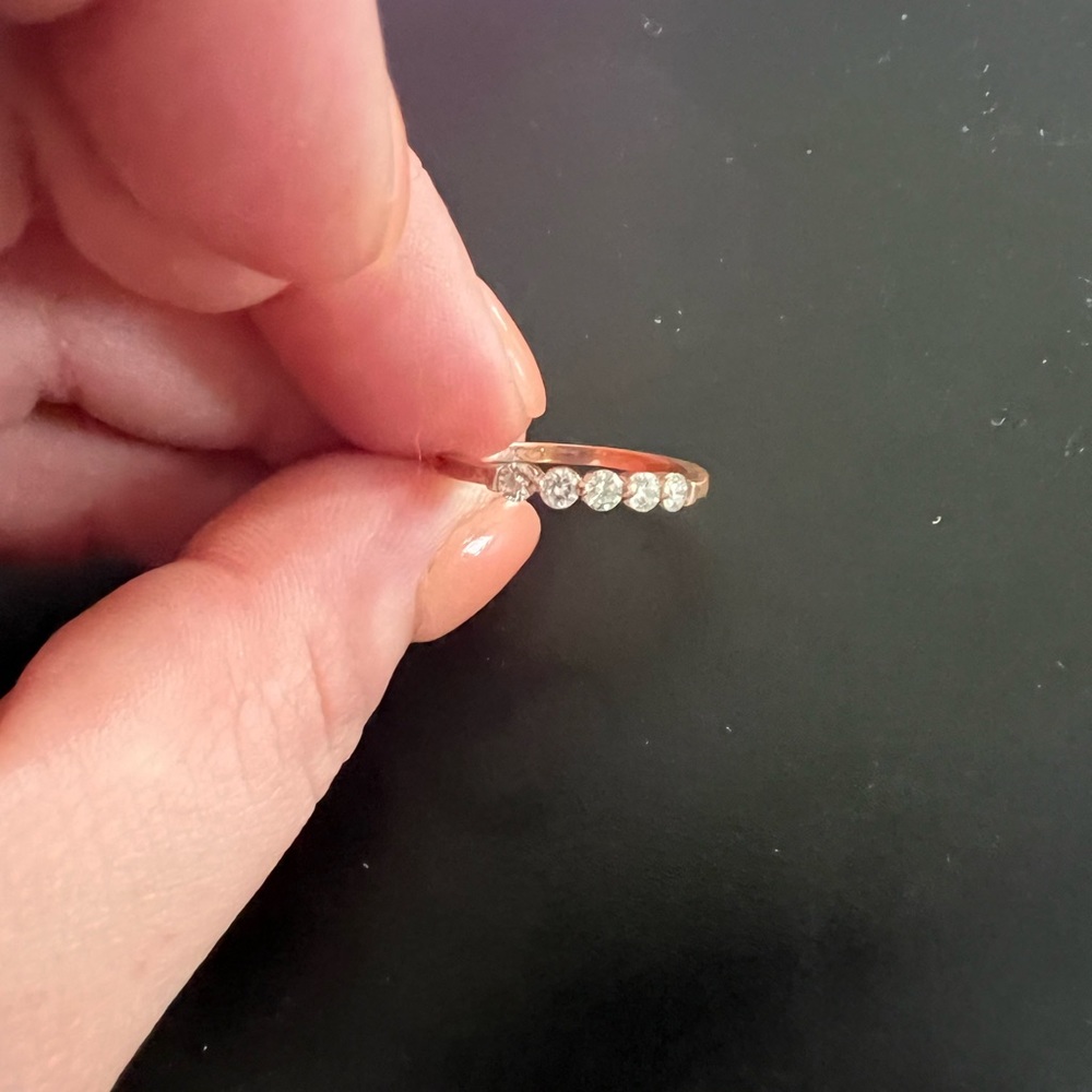 14k rose gold Diamond band